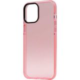 Case 4U Apple iPhone 12 Pro Max Kılıf Renkli Transparan Yumuşak Silikon Süper Punto Kapak Pembe