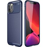Case 4U Apple iPhone 12 Pro Max Kılıf Rugged Armor Karbon Desenli Lüx Negro Silikon Arka Kapak Lacivert