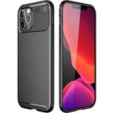 Case 4U Apple iPhone 12 Pro Max Kılıf Rugged Armor Karbon Desenli Lüx Negro Silikon Arka Kapak Siyah