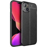 Case 4U Apple iPhone 13 Kılıf Rugan Armor Deri Görünümlü Yüksek Kalite Silikon Niss Siyah