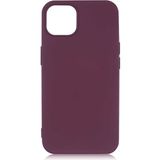 Case 4U Apple iPhone 13 Mini Kılıf Lansman Içi Kadife Soft Yumuşak Dokulu Liquid Silikon Koyu Mor