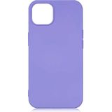 Case 4U Apple iPhone 13 Mini Kılıf Lansman Içi Kadife Soft Yumuşak Dokulu Liquid Silikon Lila