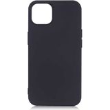 Case 4U Apple iPhone 13 Mini Kılıf Lansman Içi Kadife Soft Yumuşak Dokulu Liquid Silikon Siyah