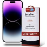 Case 4U Apple iPhone 13 Mini Temperli Ekran Koruyucu Kırılmaz Cam Ekonomik 3'lü Paket Şeffaf