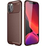 Case 4u Apple iPhone 13 Pro Kılıf Rugged Armor Karbon Desenli Lüx Negro Silikon Arka Kapak Kahverengi