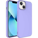 Case 4U Apple iPhone 14 Kılıf 3D Kamera Korumalı İçi Kadife Mara Lansman Yumuşak Kapak Lila
