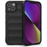 Case 4u Apple iPhone 14 Kılıf Esnek Tpu Oyuklu Arka Yüzey Tasarımlı Etnik Silikon Kapak Siyah