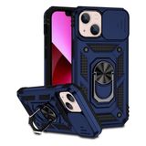Case 4U Apple iPhone 14 Kılıf Kamera Korumalı Sürgülü Vega Yüzüklü Armor Military Tank Zırh Lacivert