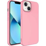 Case 4U Apple iPhone 14 Max Kılıf 3D Kamera Korumalı İçi Kadife Mara Lansman Yumuşak Kapak Pembe - iPhone 14 Plus