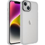 Case 4U Apple iPhone 14 Plus Kılıf Kamera Korumalı Parlak Tasarımlı Renkli Darbe Emici Transparan Post Kapak Şeffaf