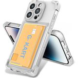 Case 4u Apple iPhone 14 Pro Kılıf Airbag Tasarımlı Şeffaf Kartlıklı G-Kart Kapak