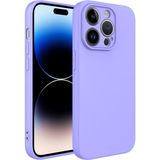 Case 4U Apple iPhone 14 Pro Kılıf Kamera Korumalı Içi Kadife Logosuz Mara Lansman Silinebilir Arka Kapak Lila