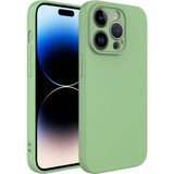 Case 4U Apple iPhone 14 Pro Kılıf Kamera Korumalı Içi Kadife Logosuz Mara Lansman Silinebilir Arka Kapak Mint Yeşili