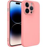 Case 4U Apple iPhone 14 Pro Kılıf Kamera Korumalı Içi Kadife Logosuz Mara Lansman Silinebilir Arka Kapak Pembe