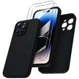 Case 4U Apple iPhone 14 Pro Max Kılıf 3D Kamera Korumalı İçi Kadife Mara Lansman Yumuşak Kapak Siyah