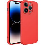 Case 4U Apple iPhone 14 Pro Max Kılıf Kamera Korumalı Içi Kadife Logosuz Mara Lansman Silinebilir Arka Kapak Kırmızı