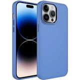 Case 4U Apple iPhone 14 Pro Max Kılıf Metal Çerçeve Hassas Butonlu Renkli Içi Kadife Lansman Kılıfı Luna Kapak Lavanta Grisi