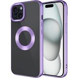 Case 4u Apple iPhone 15 Plus Kamera Çerçeveli Logo Gösteren Omega Kılıf Lila