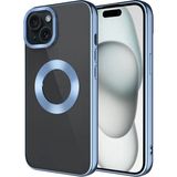 Case 4u Apple iPhone 15 Plus Kamera Çerçeveli Logo Gösteren Omega Kılıf Sierra Mavi - Sierra Mavisi