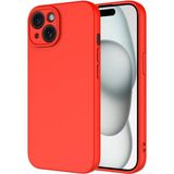 Case 4u Apple iPhone 15 Plus Uyumlu Kılıf Kamera Korumalı Içi Kadife Logosuz Mara Lansman Silinebilir Kılıf Kırmızı