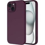 Case 4u Apple iPhone 15 Plus Uyumlu Kılıf Kamera Korumalı Içi Kadife Logosuz Mara Lansman Silinebilir Kılıf Koyu Mor
