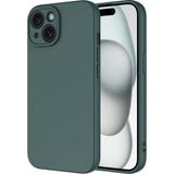 Case 4u Apple iPhone 15 Plus Uyumlu Kılıf Kamera Korumalı Içi Kadife Logosuz Mara Lansman Silinebilir Kılıf Koyu Yeşil