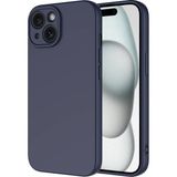 Case 4u Apple iPhone 15 Plus Uyumlu Kılıf Kamera Korumalı Içi Kadife Logosuz Mara Lansman Silinebilir Kılıf Lacivert