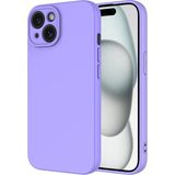 Case 4u Apple iPhone 15 Plus Uyumlu Kılıf Kamera Korumalı Içi Kadife Logosuz Mara Lansman Silinebilir Kılıf Lila