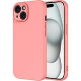 Case 4u Apple iPhone 15 Plus Uyumlu Kılıf Kamera Korumalı Içi Kadife Logosuz Mara Lansman Silinebilir Kılıf Pembe