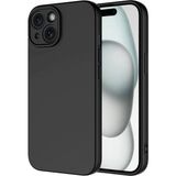 Case 4u Apple iPhone 15 Plus Uyumlu Kılıf Kamera Korumalı Içi Kadife Logosuz Mara Lansman Silinebilir Kılıf Siyah
