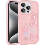 Case 4u Apple iPhone 15 Pro Kabartma Figürlü Parlak Toys Silikon Kılıf Pembe