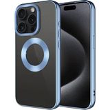 Case 4u Apple iPhone 15 Pro Kamera Çerçeveli Logo Gösteren Omega Kılıf Sierra Mavi - Sierra Mavisi