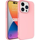 Case 4U Apple iPhone 15 Pro Kılıf Içi Kadife Logosuz Lsr Lansman Silinebilir Arka Kapak Açık Pembe