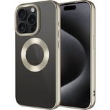 Case 4u Apple iPhone 15 Pro Max Kamera Çerçeveli Logo Gösteren Omega Kılıf Titanyum