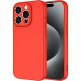 Case 4u Apple iPhone 15 Pro Max Uyumlu Kılıf Kamera Korumalı Içi Kadife Logosuz Mara Lansman Silinebilir Kılıf Kırmızı