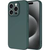 Case 4u Apple iPhone 15 Pro Max Uyumlu Kılıf Kamera Korumalı Içi Kadife Logosuz Mara Lansman Silinebilir Kılıf Koyu Yeşil