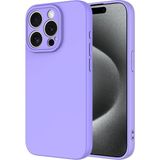Case 4u Apple iPhone 15 Pro Uyumlu Kılıf Kamera Korumalı Içi Kadife Logosuz Mara Lansman Silinebilir Kılıf Lila