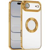 Case 4u Apple iPhone 17 Air Kılıf Kamera Korumalı Logo Gösteren Omega Kapak Gold