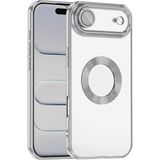 Case 4u Apple iPhone 17 Air Kılıf Kamera Korumalı Logo Gösteren Omega Kapak Gümüş