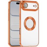 Case 4u Apple iPhone 17 Air Kılıf Kamera Korumalı Logo Gösteren Omega Kapak Rose Gold