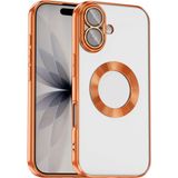 Case 4u Apple iPhone 17 Kılıf Kamera Korumalı Logo Gösteren Omega Kapak Rose Gold