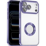 Case 4u Apple iPhone 17 Pro Max Kılıf Kamera Korumalı Logo Gösteren Omega Kapak Lila