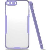 Case 4U Apple iPhone 8 Plus Kılıf Kamera Korumalı Ultra Ince Buzlu Mat Renkli Parfe Silikon Kapak Mor