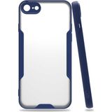 Case 4U Apple iPhone SE 2020 Kılıf Kamera Korumalı Ultra Ince Buzlu Mat Renkli Parfe Silikon Kapak Lacivert
