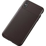 Case 4U Apple iPhone XS Kılıf Rugged Armor Karbon Desenli Lüx Negro Silikon Arka Kapak Kahverengi
