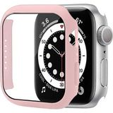 Case 4U Apple Watch Seri 1/2/3/4/5/6/7/8/SE/Ultra 38mm 40mm 41mm 42mm 44mm 45mm 49mm Kasa ve Ekran Koruyucu 360 Koruma Gard 01 Açık Pembe