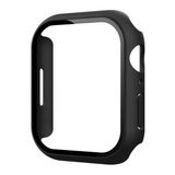 Case 4U Apple Watch Seri 1/2/3/4/5/6/7/8/SE/Ultra 38mm 40mm 41mm 42mm 44mm 45mm 49mm Kasa ve Ekran Koruyucu 360 Koruma Gard 01 Black