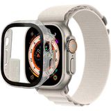 Case 4U Apple Watch Seri 1/2/3/4/5/6/7/8/SE/Ultra 38mm 40mm 41mm 42mm 44mm 45mm 49mm Kasa ve Ekran Koruyucu 360 Koruma Gard 01 Şeffaf