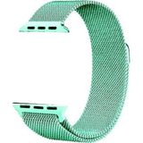 Case 4U Apple Watch Seri 1/2/3/4/5/6/7/8/SE/Ultra 38mm 40mm 41mm 42mm 44mm 45mm 49mm Kordon Kayış Metal Hasır Milano Loop KRD-01 Açık Yeşil