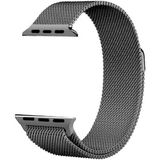 Case 4U Apple Watch Seri 1/2/3/4/5/6/7/8/SE/Ultra 38mm 40mm 41mm 42mm 44mm 45mm 49mm Kordon Kayış Metal Hasır Milano Loop KRD-01 Gri